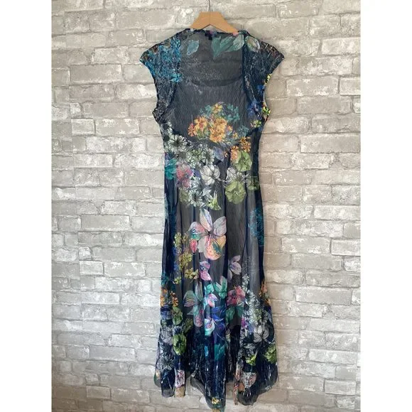 Komarov Size S Blue/Multi Dress - Picture 2 of 3